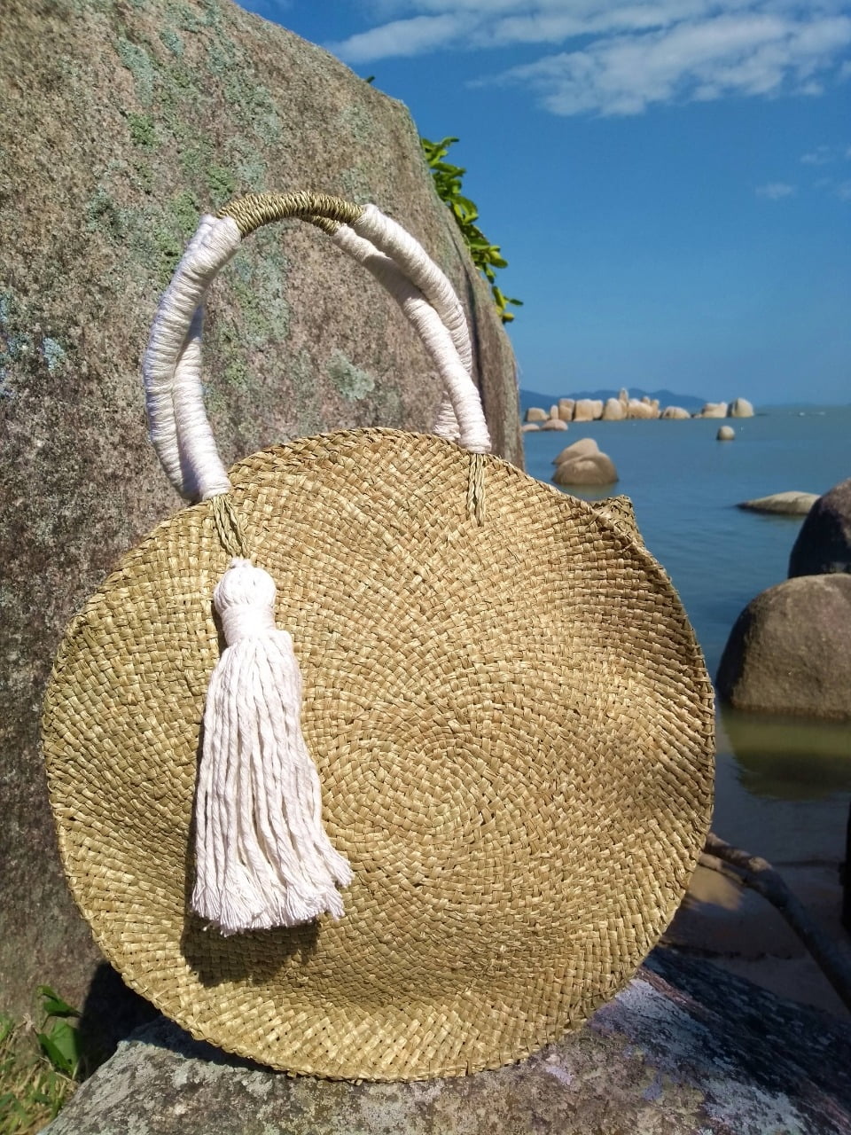 Bolsa fibra natural Cru