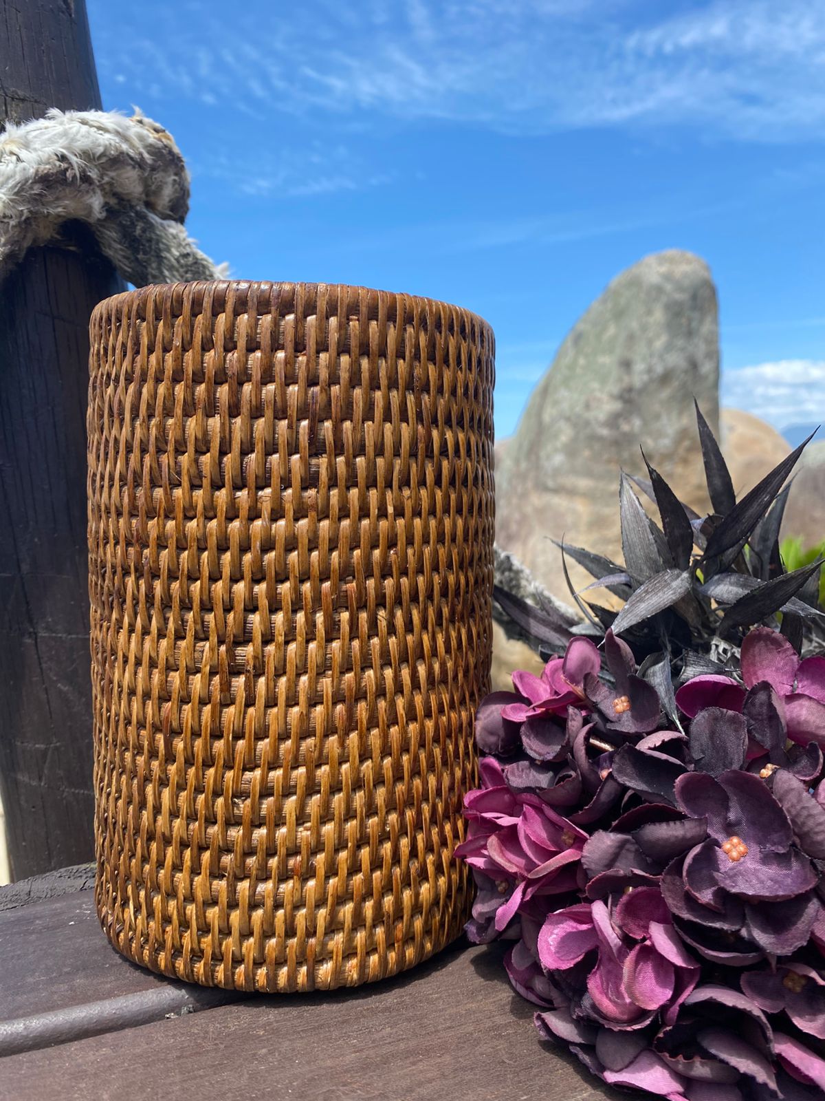 Porta Garrafa Rattan Nusa