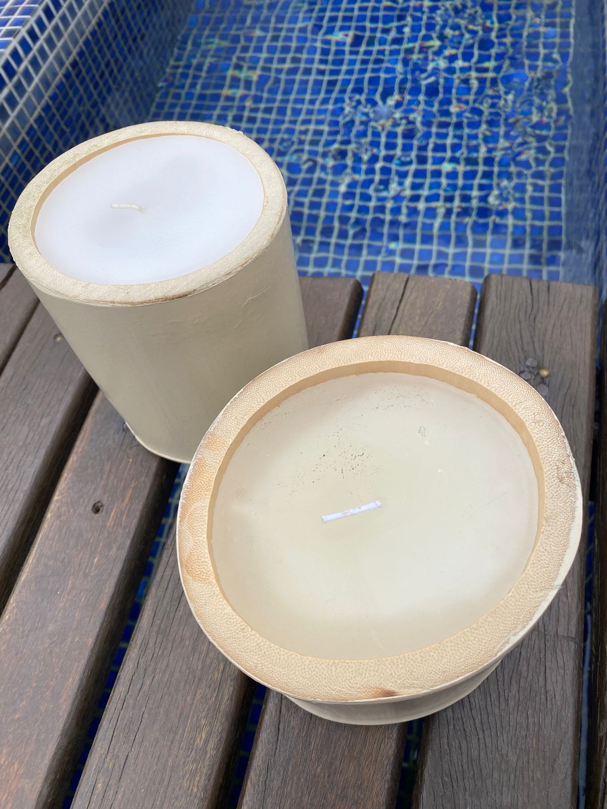 Castiçal Vela em Bambu M