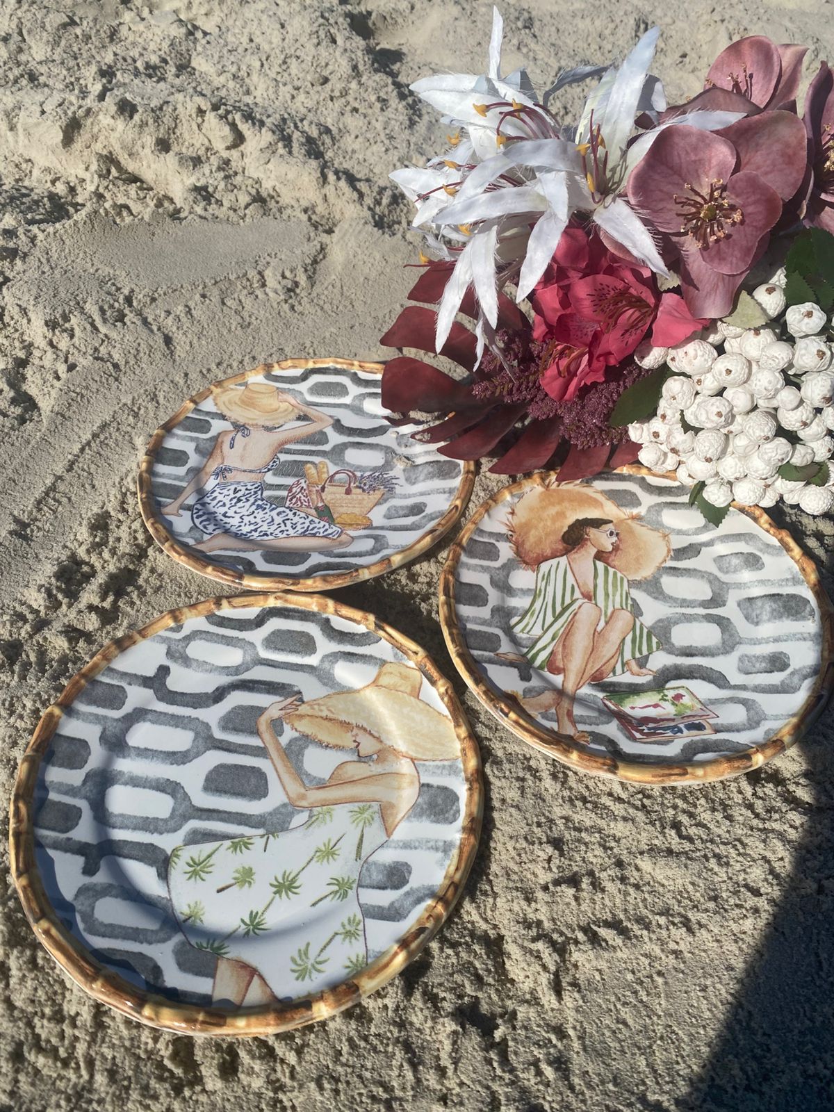 Prato Sobremesa Helo Porcelana com 6