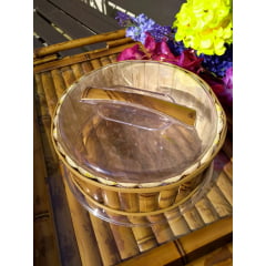 Porta Queijo Acrílico Bambu