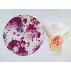 Kit com 6 anéis para guardanapo rosa