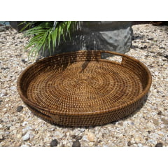 Bandeja Rattan Redonda Phuket 40cm