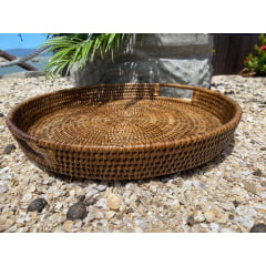 Bandeja Rattan Redonda Phuket 40cm