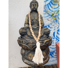 Colar Decorativo Madeira Japamala Azul
