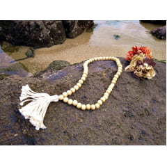 Colar Decorativo Madeira Japamala Natural