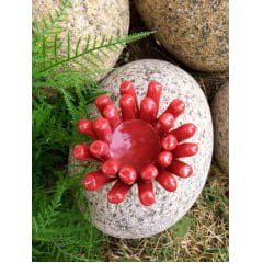 Luminária coral em resina vermelho mar