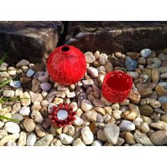 Luminária coral em resina vermelho mar