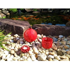 Luminária coral em resina vermelho mar