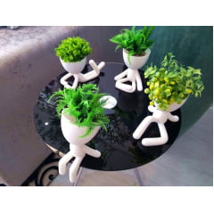 Dupla vasinhos branco Mini Bob - material biodegradável