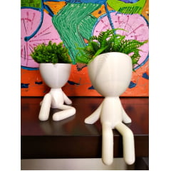 Dupla vasinhos branco Mini Bob - material biodegradável