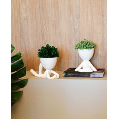 Dupla vasinhos branco Mini Bob - material biodegradável
