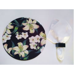 Kit com 6 anéis para guardanapos preto