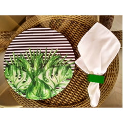 Kit com 6 anéis para guardanapos verde