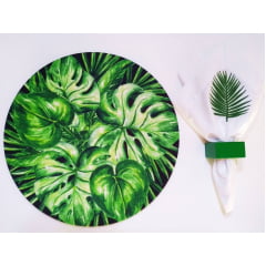 Kit com 6 anéis para guardanapos verde