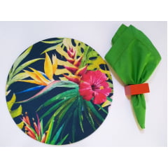 Kit com 4 anéis para guardanapos vermelho