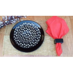 Kit com 6 guardanapos em algodão coral com ajour