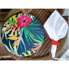 Kit de guardanapos em algodão/poliester branco