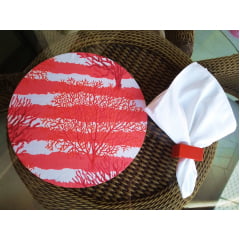 Kit de guardanapos em algodão/poliester branco