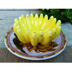 Mini Fruteira banana em porcelana