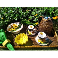 Mini Fruteira banana em porcelana
