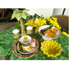 Mini Fruteira banana em porcelana