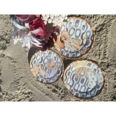 Prato Sobremesa Helo Porcelana com 6