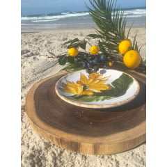 Pratos de Sobremesa Banana com 6