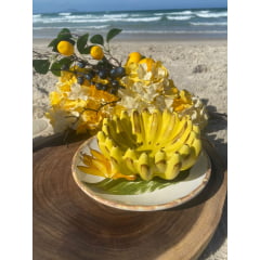 Pratos de Sobremesa Banana com 6