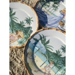 Prato Raso Helo em Porcelana com 6 Prato Raso Helo em Porcelana com 6