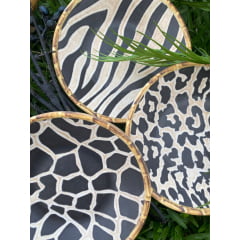 Pratos Sobremesa Animais em Porcelana com 6