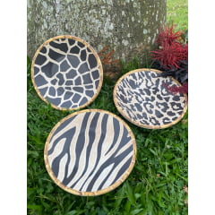 Pratos Sobremesa Animais em Porcelana com 6