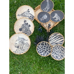 Pratos Sobremesa Animais em Porcelana com 6