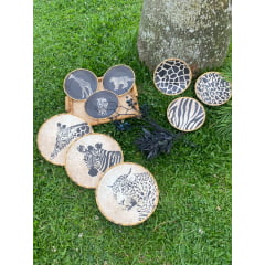 Pratos Sobremesa Animais em Porcelana com 6