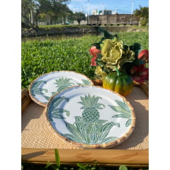 Pratos Sobremesa Jungle Dreams em Porcelana com 6