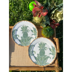 Pratos Sobremesa Jungle Dreams em Porcelana com 6