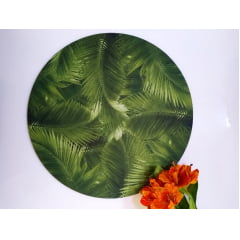 Kit de Sousplat com 4 Peças em Tecido Folhas e Palmeira