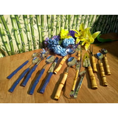 Colher de Arroz com Bambu Azul 