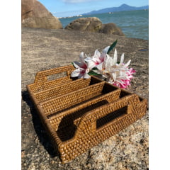 Porta Talher em Rattan Horizontal