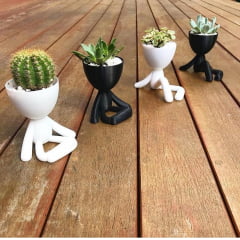 Dupla vasinho Mini Bob branco - material biodegradável
