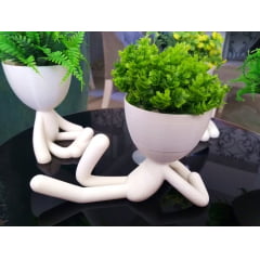Dupla vasinho Mini Bob branco - material biodegradável