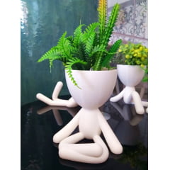 Dupla vasinho Mini Bob branco - material biodegradável