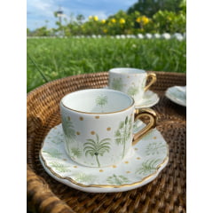 Xicaras de Café Petit Poa em Porcelana com 6
