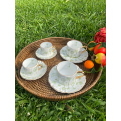 Xicaras de Café Petit Poa em Porcelana com 6