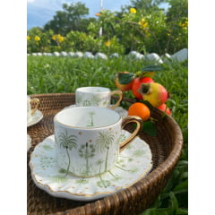 Xicaras de Chá Petit Poa em Porcelana com 6