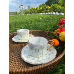 Xicaras de Chá Petit Poa em Porcelana com 6