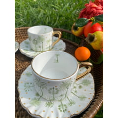 Xicaras de Chá Petit Poa em Porcelana com 6