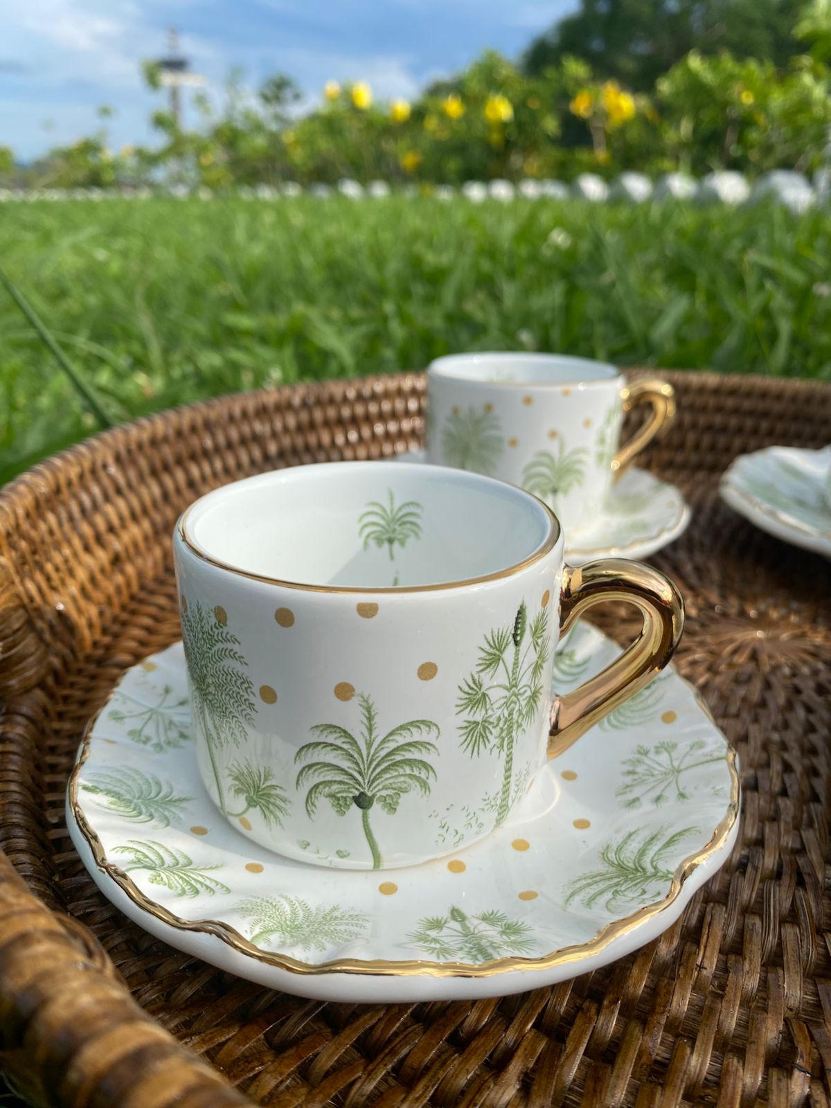 Xicaras de Café Petit Poa em Porcelana com 6